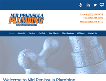 Tablet Screenshot of midpeninsulaplumbing.com